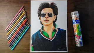 DRAWING OF SRK || DUNKI || DOMS COLOR PENCILS || SOHOM ARTS