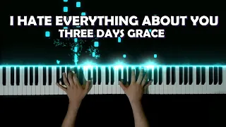 Three Days Grace - I Hate Everything About You (Piano Cover) - Tutorial