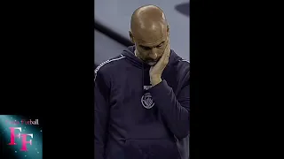 Ederson knocks out teammate Eric garcia. Guardiola reaction