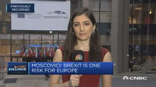 EU's Moscovici: Brexit is an economic threat | Squawk Box Europe