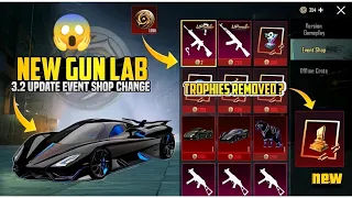 😱Upgrade Guns New Shop pubg Leaks 3.2 Update New Events New Super Cars 1 To 6Trophies Removed PUBGM