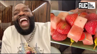 Rick Ross Surprises The Homies With Pink Pineapple On Private Jet