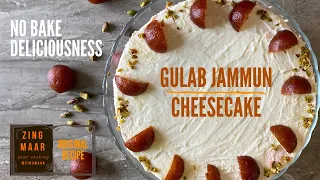 No Bake ZABARDAST Gulab Jamun Cheesecake | گلاب جامن پستہ چیز کیک | "KAMAAL KI EASY RECIPE"