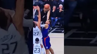 Ivica Zubac almost breaks his back on this block... #utahjazz #laclippers #nbaclips