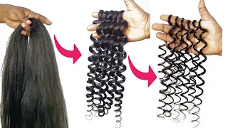 2 Different Ways To Curl Braiding,Kanekalon And Synthetic Hair For Goddess Braids ( No Straws )