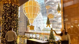 [4K HDR] Hudson Yards  New York Christmas Holiday Decorations 2021