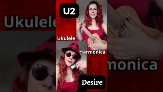 U2 - Desire (Ukulele/Harmonica Cover) Irene Martins #shorts