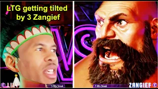 Street Fighter 6 - LTG Low Tier God getting tilted by 3 Diamond Zangief | August 27th, 2023