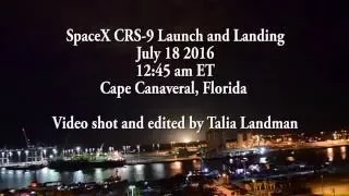 SpaceX CRS-9 Launch and Landing from Port Canaveral