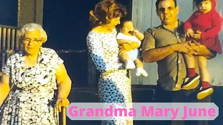 Grandma Mary June Outside with the Family Vintage Footage