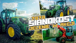 Jelonki w akcji/Akcja sianokosy 2020 /Dziewczyna za kierownicą/Prasowanie,owijanie i zwożenie bel