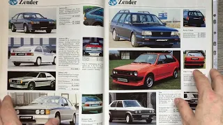 D&W 1984 Auto Tuning Katalog BMW Audi VW Golf GTI Mercedes S-Klasse 190E Passat Zender BBS