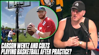 Pat McAfee Reacts To Carson Wentz And Colts KnockOut Game During Practice