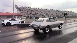 4 Cylinder Turbo Pinto Sand Bagging Against a Mustang GT, C7 Z06 Corvette & Turbo LS 240 1/4 Mile