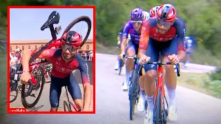 Filippo Ganna Steals a Bike before the Breakaway | Vuelta a Espana 2023 Stage 11