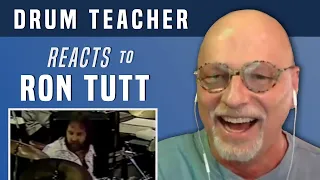 Drum Teacher Reacts to Ron Tutt - Drum Solo