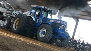 Ford TW-25 "Smølfen" Pulling The Heavy Sledge at Borris Pulling Arena | Tractor Pulling Denmark