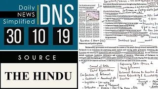 Daily News Simplified 30-10-19 (The Hindu Newspaper - Current Affairs - Analysis for UPSC/IAS Exam)