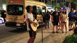 2019.Aug Kalakaua Street Singer Connor Johnson 5