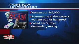 Sioux Falls woman out $44,000 from phone scam