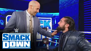 Cesaro comes face-to-face with Seth Rollins backstage: SmackDown, June 18, 2021