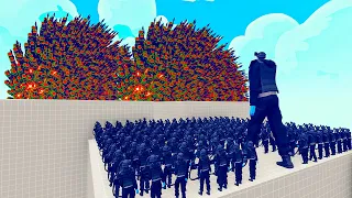 100x SWAT + 1x GIANT vs 1x EVERY GOD   Totally Accurate Battle Simulator TABS