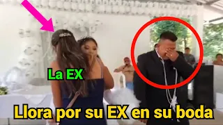 Invita a su exnovia a su boda y se pone a llorar cuando la ve llegar