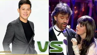 Marcelito Pomoy Time To Say Goodbye " by Andrea Bocelli and Sarah Brightman Comparison