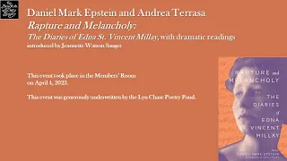 Daniel Mark Epstein/Andrea Terrasa, Rapture and Melancholy: The Diaries of Edna St. Vincent Millay