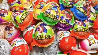 Surprise Eggs, Kinder Surprise Unboxing ASMR No Talking | compilation video