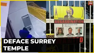 Posters Targeting Indian Diplomats Pasted; K-Mob At It Again, Deface Surrey Temple