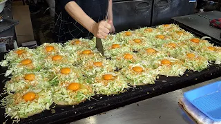 japanese okonomiyaki master - japanese street food