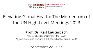 Karl Lauterbach Seminar, September 22, 2023