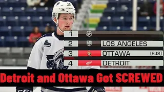The Ottawa Senators + Detroit Red Wings Got SCREWED! Reaction to the 2020 NHL Lottery Draft