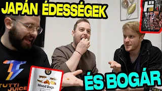 BOGÁR kóstolás és JAPÁN ÉDESSÉGEK 🐛🍭 | extrém EGYÜNK! w/ Dávid és Bence