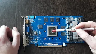 Попытка ремонта отвал чипа на GTX 550, утюг всемогущий