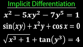 Implicit Differentiation - Product Rule, Quotient & Chain Rule | Explained