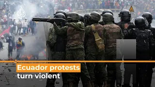 Indigenous-led protests in Ecuador against fuel hikes I AJ #shorts