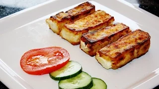 RECIPE : Saganaki - fried sheep cheese - fast and easily make  itself !