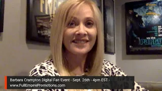 A Message from Barbara Crampton! Join her for her Digital Fan Event on Sept. 27th!