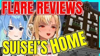 【ENG Sub】Suisei x Flare : HOUSE REVIEW!! - Minecraft Collab Shiranui Kensetsu【Hololive】