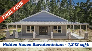 Barndominium Tour - 2 BR / 2 BA / 1312 Sq Ft.   The Hidden Haven Barndo  #hometour #barndominium