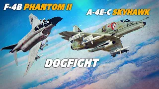 F-4B Phantom II Vs A-4 E-C Skyhawk | Dogfight | Digital Combat Simulator | DCS |