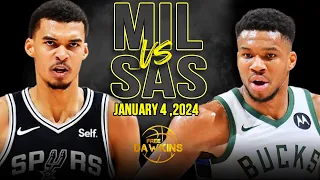San Antonio Spurs vs Milwaukee Bucks Full Game Highlights | January 4, 2023 | FreeDawkins
