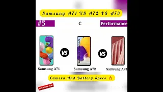 Samsung A71 vs Samsung A72 Vs Samsung A73🔥#shorts #samsunga73