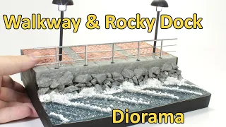 How to make Brick walkway to boat dock diorama [Epoxy Resin] (Display Stand) -For VW Mini Bike