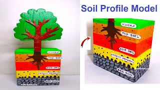 soil profile model 3d making using cardboard - diy - science project | howtofunda