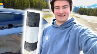 I STOLE AN ALBERTA BOLLARD - Canada Road Trip Vlog