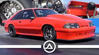 1,700HP Foxbody Mustang BIG Turbo Drag Car