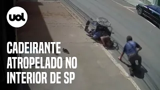 Cadeirante atropelado por moto desgovernada em SP